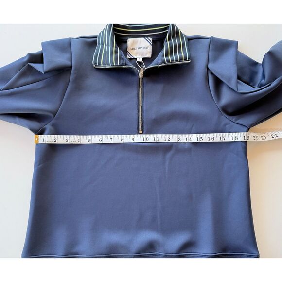 NEW Addison Bay Poplar Quarter Zip Pullover in Navy, Matcha & Light Blue Size S - Picture 11 of 12